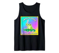 Funny Frog triunfa Porque es un Loco Meme Vintage con gráficos Retro Camiseta sin Mangas