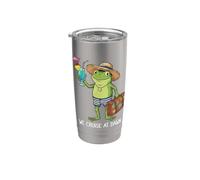 Funny Frog We Cruise At Dawn para hombres Vaso térmico de acero inoxidable de doble pared