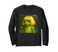 Funny Frog with a Bob Haircut Blond Frog Meme Wig Manga Larga