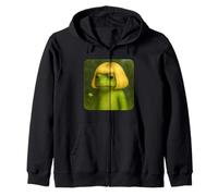 Funny Frog with a Bob Haircut Blond Frog Meme Wig Sudadera con Capucha