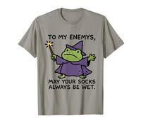 Funny Frog Wizard Meme Cute Wet Socks Sarcastic Humor Camiseta