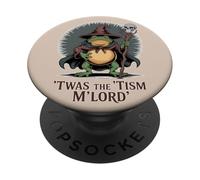 Funny Frog Wizard TWAS The 'Tism M'Lord Fantasy Art PopSockets PopGrip Adhesivo