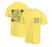Funny Fu Qr Code Fuck-You Camiseta Hombre Mujer Camiseta Funky Trend Y2K Sudaderas Adolescentes Niñas Qr Code Camiseta Y2K Camiseta Manga Corta Casual, amarillo1, L