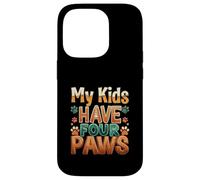 Funny Fur Parent Four Paws Animal Lover Design Carcasa para iPhone 14 Pro