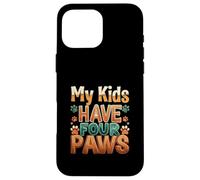 Funny Fur Parent Four Paws Animal Lover Design Carcasa para iPhone 16 Pro MAX