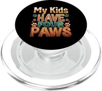 Funny Fur Parent Four Paws Animal Lover Design PopSockets PopGrip para MagSafe