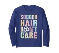 Funny FÚTBOL Hair Don't Care Play Club Coach Kids Game Manga Larga