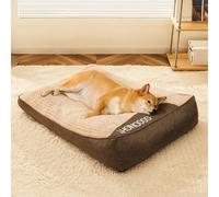 FUNNY FUZZY Cama ortopédica para perros, sofá ergonómico, 2XL, color marrón