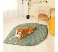 Funny Fuzzy Manta para Perros y Gatos, 42 x 56 Pulgadas, diseño de Hojas, Manta para Mascotas, Lavable a máquina, Doble Cara para Cama, sofá, Suelo, protección de Muebles, Verde Olmo