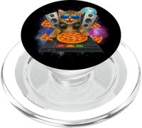 Funny Galaxy DJ Pizza Cat Gift | Music Space Kitty Hombres niños PopSockets PopGrip para MagSafe