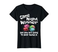 Funny Game Night Winner Voy a Escuchar sobre él Sarcasmo Camiseta gráfica económica, Mujer, Negro, L