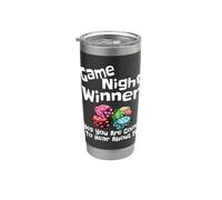 Funny Game Night Winner Voy a escuchar sobre él Sarcasmo Vaso térmico de acero inoxidable de doble pared