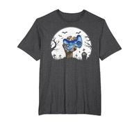 Funny Gamer Halloween Zombie Hand Halloween Kids Men Boys Camiseta, Hombre Tallas Grandes, Jaspeado Oscuro, 2X Alto