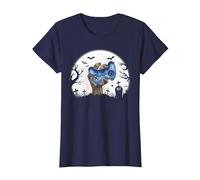 Funny Gamer Halloween Zombie Hand Halloween Kids Men Boys Camiseta, Mujer, Azul Marino, XS