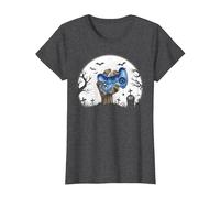 Funny Gamer Halloween Zombie Hand Halloween Kids Men Boys Camiseta, Mujer, Jaspeado Oscuro, L