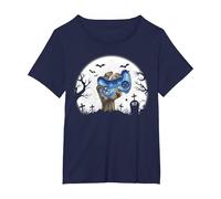 Funny Gamer Halloween Zombie Hand Halloween Kids Men Boys Camiseta, Mujer Tallas Grandes, Azul Marino, 2XL Grande