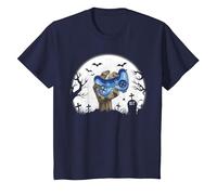 Funny Gamer Halloween Zombie Hand Halloween Kids Men Boys Camiseta, Niños, Azul Marino, 2 años