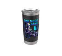 Funny Gamer Skeleton Gaming Console Meme Chair One More Game Vaso térmico de acero inoxidable de doble pared