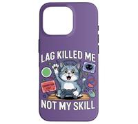Funny Gaming Cat Blaming Lag Lindo Felino Controller Design Carcasa para iPhone 16 Pro