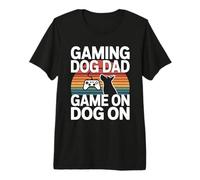 Funny Gaming Dog Dad Game On Dog On Dog On Controller Camiseta Premium