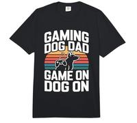 Funny Gaming Dog Dad Game On Dog On Dog On Controller Comfort Colors Adult Heavyweight T-Shirt