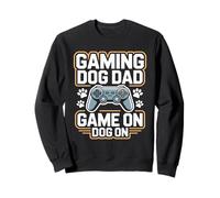 Funny Gaming Dog Dad Game On Dog On Dog On Controller Sudadera
