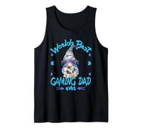 Funny Gaming GNOME Grandpa For Worlds Best Gamer Dad Camiseta sin Mangas
