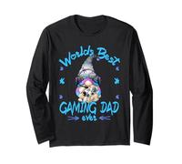 Funny Gaming GNOME Grandpa For Worlds Best Gamer Dad Manga Larga