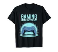 Funny Gaming Is Safe Space Mode Pixel Art Camiseta