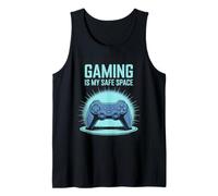 Funny Gaming Is Safe Space Mode Pixel Art Camiseta sin Mangas