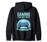 Funny Gaming Is Safe Space Mode Pixel Art Sudadera con Capucha