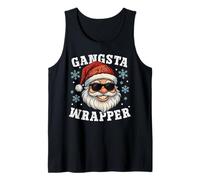 Funny Gangsta Wrapper Christmas Santa Xmas para Hombres y Mujeres Camiseta sin Mangas