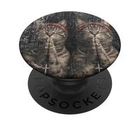 Funny Gangster Cat Gen Z Retro Hip Hop Gangsta 2 Cat Meme PopSockets PopGrip Adhesivo