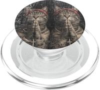 Funny Gangster Cat Gen Z Retro Hip Hop Gangsta 2 Cat Meme PopSockets PopGrip para MagSafe