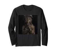 Funny Gangster Cat Gen Z Retro Hip Hop Gangsta Cat Meme Manga Larga
