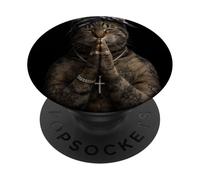 Funny Gangster Cat Gen Z Retro Hip Hop Gangsta Cat Meme PopSockets PopGrip Adhesivo