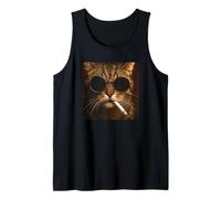 Funny Gangster Cat Meme Smoking and Wearing Sunglasses Camiseta sin Mangas