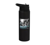 Funny Gangster Cats Street Design Stainless Steel Insulated Water Bottle