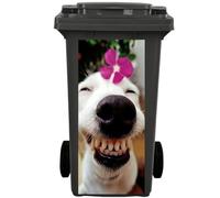 Funny Garbage Bin Sticker Glue-Free Static Animal Decal Large
