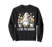 Funny Gardener Gnome Floral Tulip Flower I Love My Garden Sudadera
