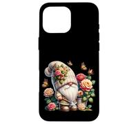 Funny Gardener Gnome For Butterfly Lovers Cute Flower Garden Carcasa para iPhone 16 Pro Max