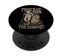 Funny Gardening Frog Plant Lover You'Re GOIN in The Compost PopSockets PopGrip Adhesivo