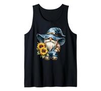 Funny Gardening GNOME Graphic For Women and Sunflower Mom Camiseta sin Mangas