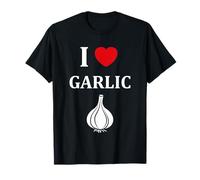 Funny Garlic Food Minimalist Vegetable Simple i Love Garlic Camiseta
