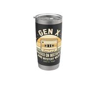 Funny Gen X criado en mixtapes y carne misteriosa 1965 1980 Vaso térmico de acero inoxidable de doble pared