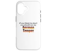 Funny German Temper Deutscher Humor German Humor Design Carcasa para iPhone 16