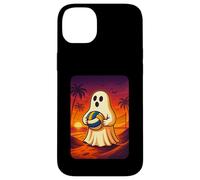 Funny Ghost Beach Volleyball Player Halloween Volleyball Carcasa para iPhone 14 Plus