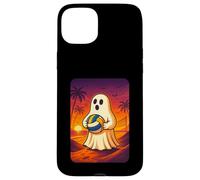 Funny Ghost Beach Volleyball Player Halloween Volleyball Carcasa para iPhone 15 Plus