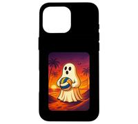 Funny Ghost Beach Volleyball Player Halloween Volleyball Carcasa para iPhone 16 Pro MAX