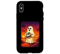 Funny Ghost Beach Volleyball Player Halloween Volleyball Carcasa para iPhone X/XS
